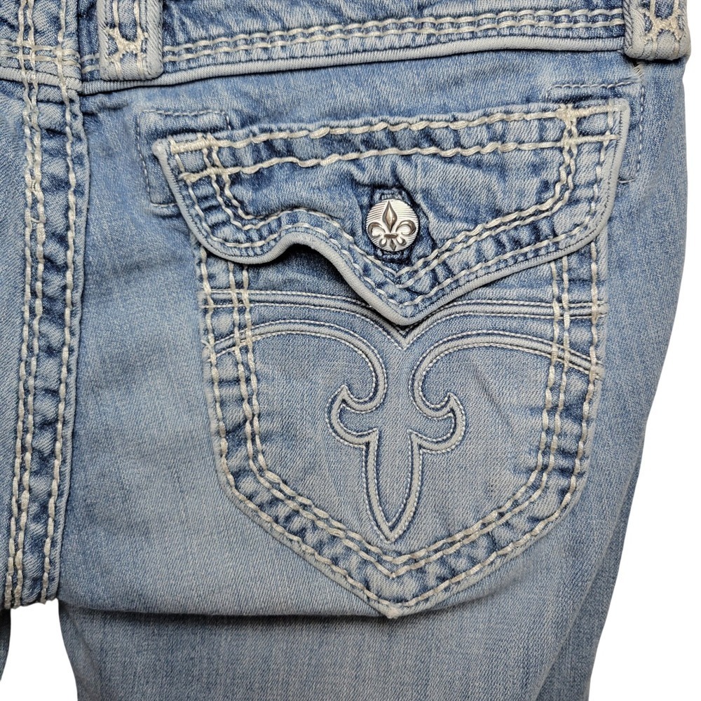 Rock Revival Elizabeth Low Rise Wide Leg Jeans Women's Size 30 Western Boho - Picture 10 of 11